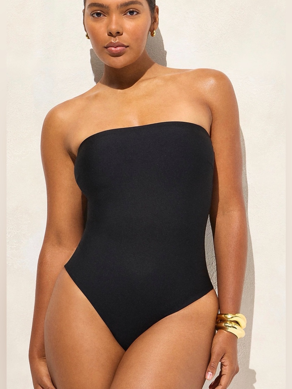 J.Crew Gemma One Piece Swimsuit Black Classic Sculpt Convertible Strapless CI366